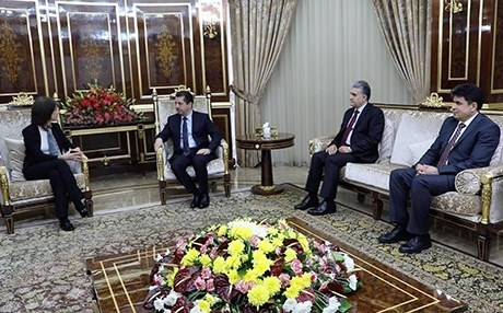 Mesrûr Barzanî û şanda Wezareta Derve ya Amerîkayê civiyan