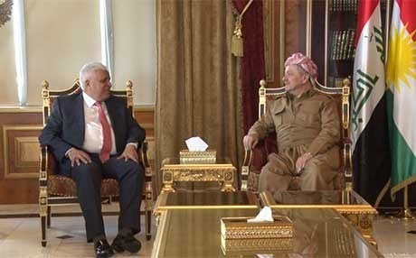 Serok Barzanî û Falih Feyaz tekezî li hevahegiya Hewlêr û Bexdayê kirin