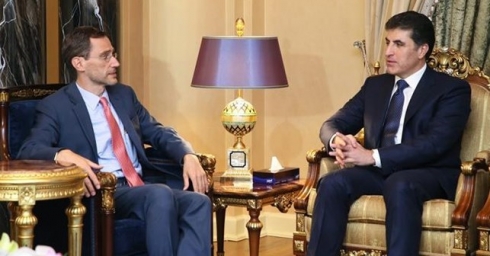 Nêçîrvan Barzanî pêşwazî li şandeke Amerîkî kir