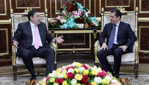 Mesrûr Barzanî û balyozê Brîtanya civîyan