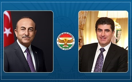 Wezîrê Derve yê Tirkiyê pîrozbahî li Nêçîrvan Barzanî kir