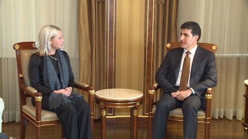 Şandeke Netewên Yekgirtî bi Nêçîrvan Barzanî re civiya