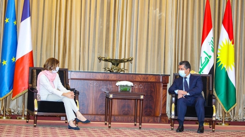 Mesrûr Barzanî pêşwaziya Wezîra Berevaniyê ya Fransayê kir