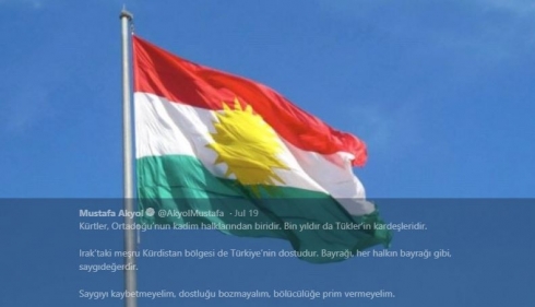Parêzgarê Trabzonê: Ala Kurdistanê jî wek ala hemu gelan birêze