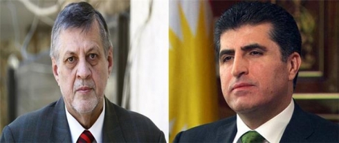 Nûnerê sekreterê Neteweyên Yekgirtî sersaxiyê li Serokwezîrê Herêma Kurdistanê dike