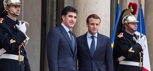 Serokê Herêma Kurdistanê li gel Serokê Fransayê dicive