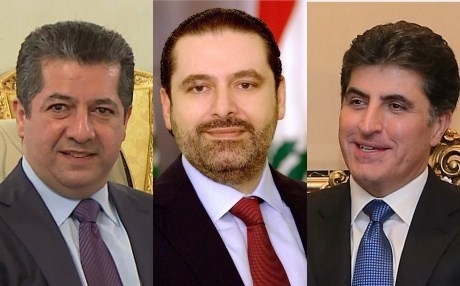 Serokwezîrê Lubnanê pîrozbahî li Nêçîrvan Barzanî û Mesrûr Barzanî kir