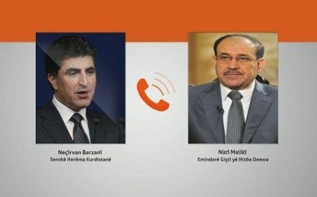 Nêçîrvan Barzanî pîrozbahiyê li Nûrî Malikî dike