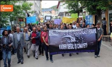 Li Dêrsîmê ji bo karkerên komirê xwepêşandaneke din