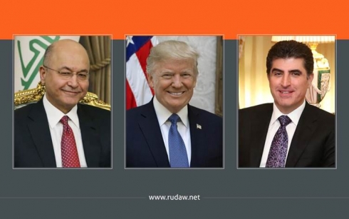 Koşka Spî: Donald Trump bi Nêçîrvan Barzanî û Berhem Salih re dicive