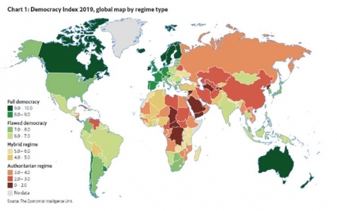 Tirkiye di warê demokrasiyê de di rêza 110an de ye