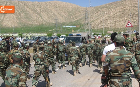 Hêzên Pêşmerge derbasî nav bajarokê Dûzxurmatû bûn