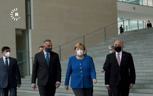 Merkel di civîna li gel Kazimî de rewşa Şingalê û Kurdên Êzidî anî rojevê