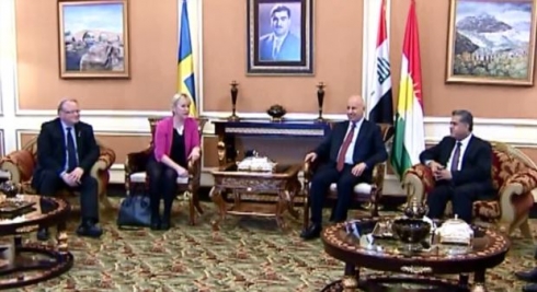 Du wezîrên Swêdê hatin Hewlêrê