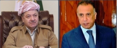 Serok Barzanî pêşwazî li Kazimî kir