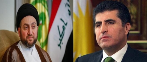 Emar Alhekîm di peywendiyeke telefonî de sersaxî li Nêçîrvan Barzanî kir