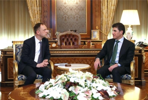 Li Hewlêrê Serokwezîr digel şandeyeke Almanyayê dicive