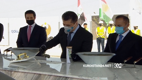 Mesrûr Barzanî kevirê binyadê yê navenda bazirganîkirina genimê cotkaran datîne