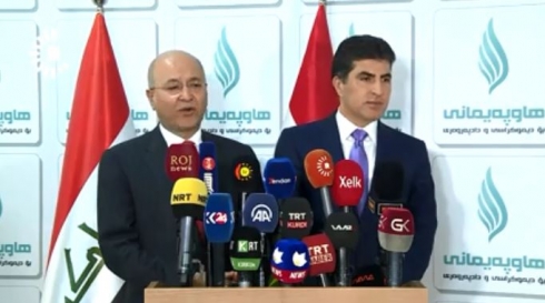 Nêçîrvan Barzanî û Berhem Salih civîneke çapemeniyê saz kirin