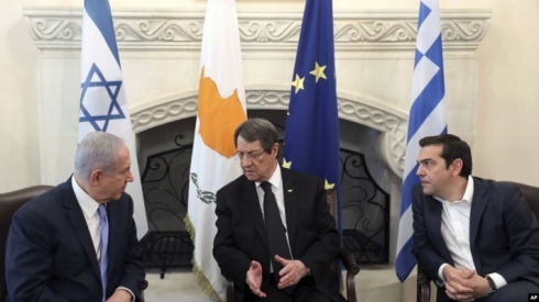 Yûnanistan, Îsraîl û Qibrisê li ser projeya 