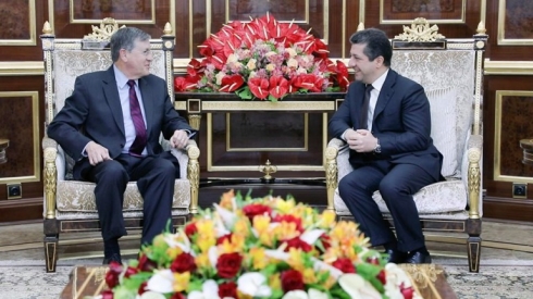 Mesrûr Barzanî û şandeke Amerîkî civiyan