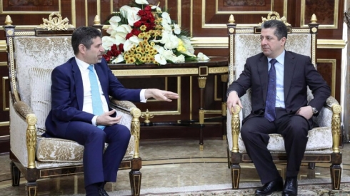 Mesrûr Barzanî û Konsulusê Amerîkayê civiyan