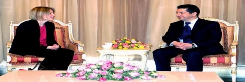 Mesrûr Barzanî li gel Cîgira Konsulusê Swêdê civiya