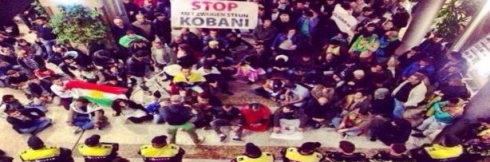 Li Ewrûpayê bo piştgîriya Kobanê xwepîşandan hate kirin