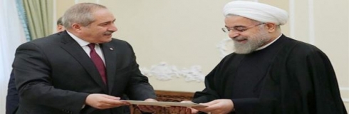 Wezîrê derve yê Urdinê li gel Ruhanî civiya