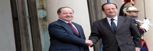 Serok Barzanî û Hollande civiyan