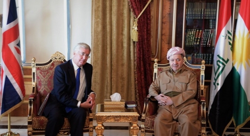 Serok Barzanî û Michael Fallon behsa operasiyona Mûsilê kirin