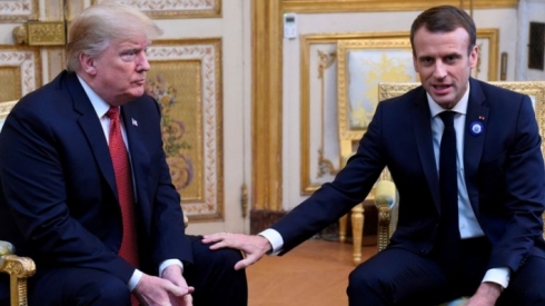 Trump Emmanuel Macron hişyar kir