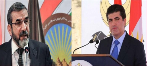 Nêçîrvan Barzanî pîrozbahiyê li Selahedîn behaedîn û kongreya Yekgirtuya Îslamiya Kurdistanê ndike