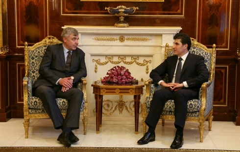 Nêçîrvan Barzanî û balyozê nû yê Rûsyayê li Hewlêrê civiyan