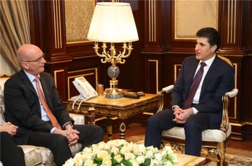 Serokwezîr pêşwaziyê li konsulê Almanyayê dike