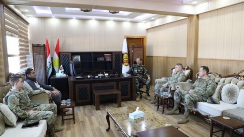 Şandeke leşkerî ya Amerîkî serdana wezareta pêşmerge kir