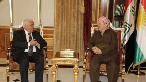 Serok Barzanî li gel Falih Feyaz civiya