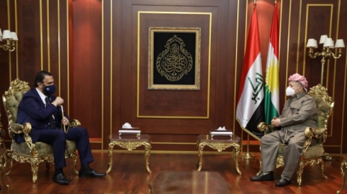 Serok Barzanî û Şêx Nehro Kesnezanî civiyan