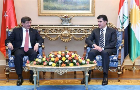 Li Hewlêrê Nêçîrvan Barzanî û Ehemd Dawudoglu civiyan