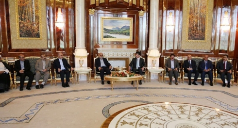 Nêçîrvan Barzanî tevî şandeka dîplomatkarên Îranê civiya