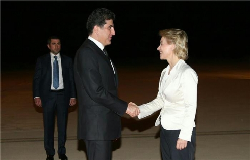 Wezîra bergiriyê ya Almaniyayê gihişte Hewlêrê