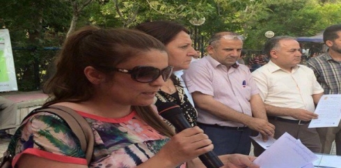 Jinên Silêmaniyê li hember êrîşa devkî ya zilaman helmetek dane destpêkirin