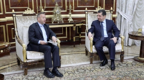 Mesrûr Barzanî li gel şandeke Norwêjî civiya