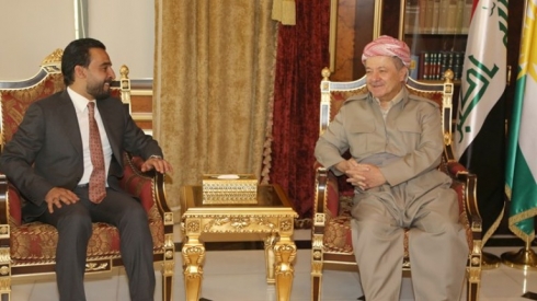 Serok Barzanî ligel Serokê parlementoya Îraqê civiya