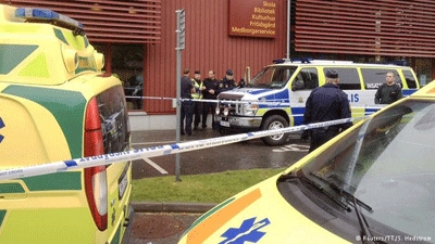 Masked swordsman kills two in Sweden school attack