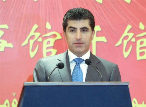 Peyva Nêçîrvan Barzanî di merasima vekirina konsulxaneya Çînê de