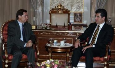 Serokwezîrê Kurdistanê digel sefîrê Fransayê civiya