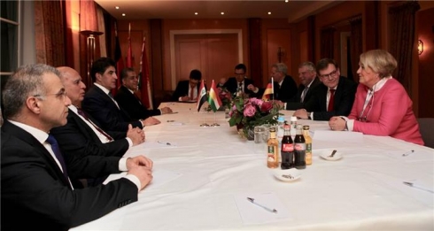 Nêçîrvan Barzanî tevî şandeyeka Parlemantoya Almanyayê civiya