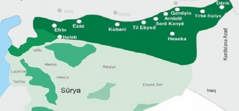  Nexşeya Partiyên Kurdî li Rojavayê Kurdistanê 