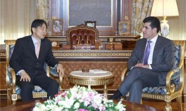 Nêçîrvan Barzanî pêşwazî li sefîrê Koreya Başûr kir